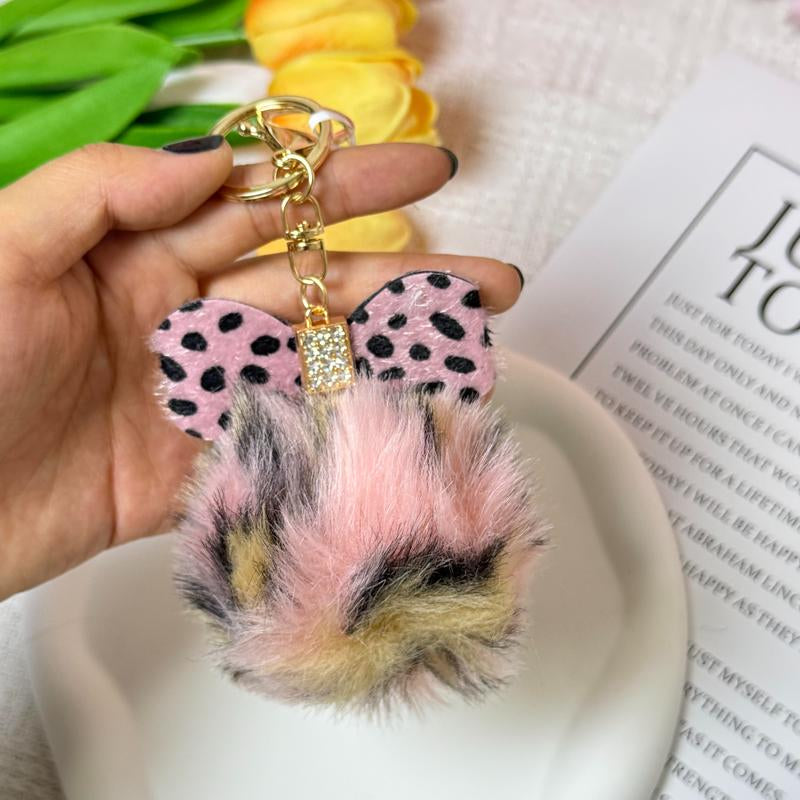 Pompom Plush Bow Keychain - Versatile Accessory for Collection Phone Bag Chains & Charms - Ideal Gift Idea Tiktokshopblackfriday