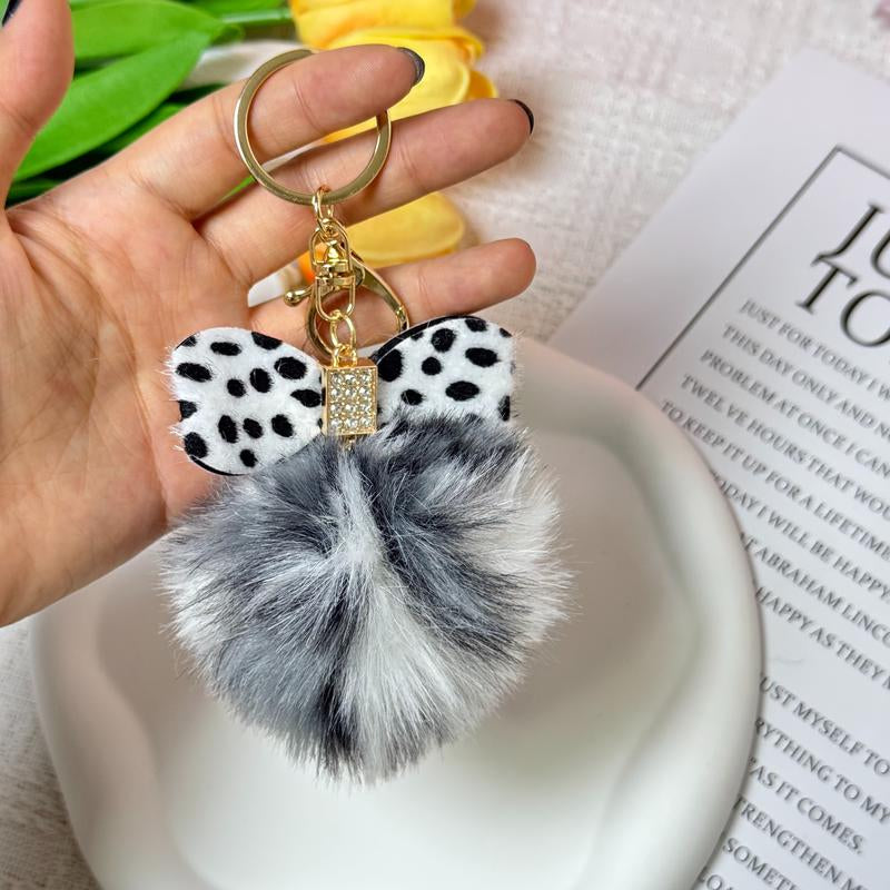 Pompom Plush Bow Keychain - Versatile Accessory for Collection Phone Bag Chains & Charms - Ideal Gift Idea Tiktokshopblackfriday