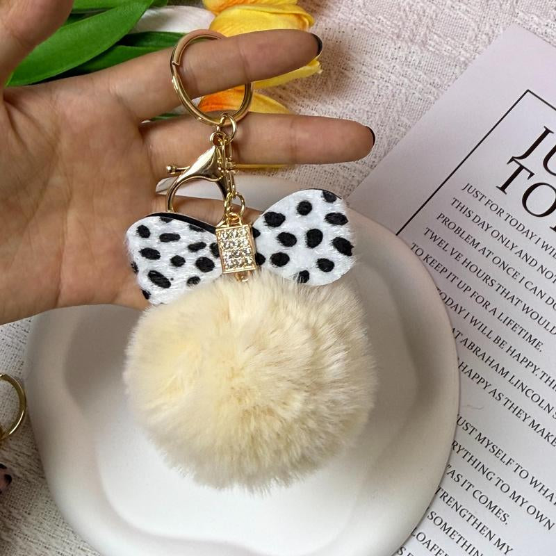 Pompom Plush Bow Keychain - Versatile Accessory for Collection Phone Bag Chains & Charms - Ideal Gift Idea Tiktokshopblackfriday
