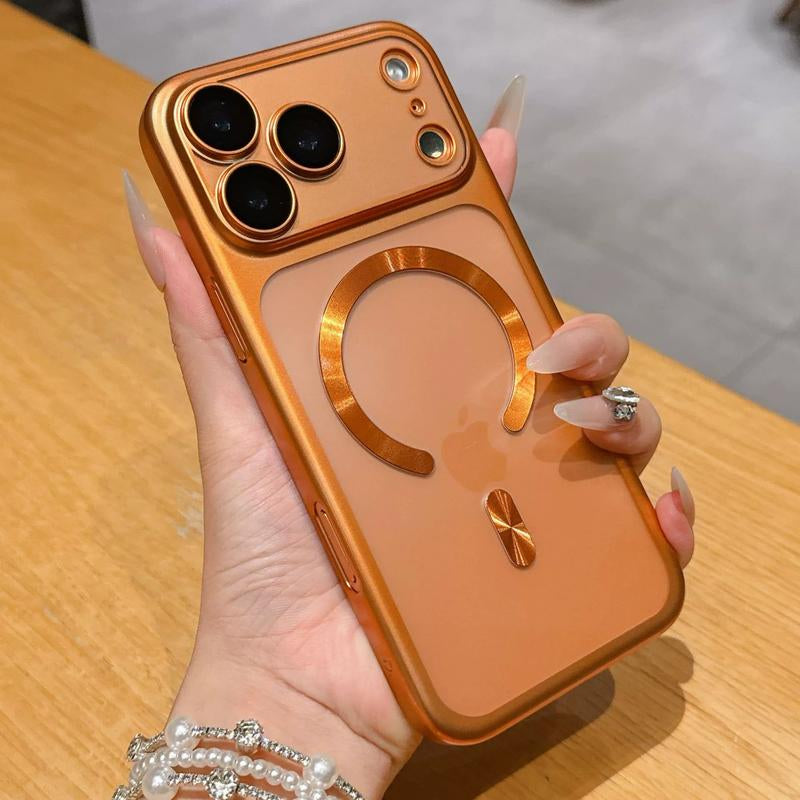 【Christmas Sale】Iphone 17 Pro/Pro Max Matte Electroplated Magnetic Case: Full Lens Guard + Military-Grade Drop Protection | Sturdy Grip, Perfect Fit & Strong Magnetic Adsorption