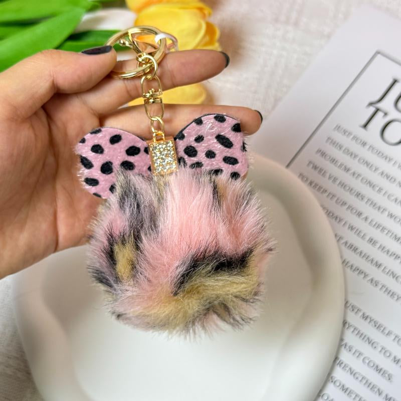 Pompom Plush Bow Keychain - Versatile Accessory for Collection Phone Bag Chains & Charms - Ideal Gift Idea Tiktokshopblackfriday