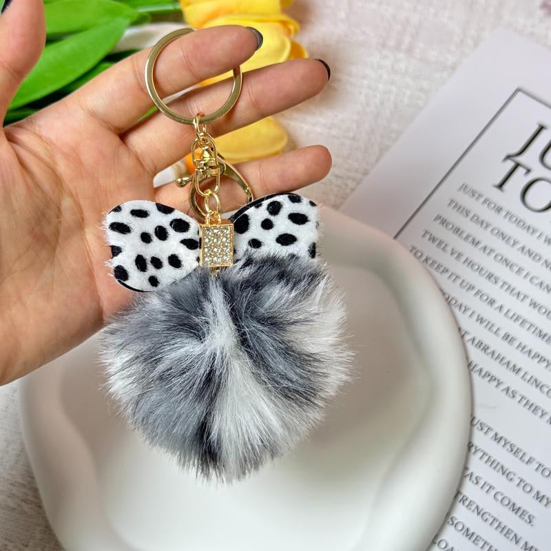 Pompom Plush Bow Keychain - Versatile Accessory for Collection Phone Bag Chains & Charms - Ideal Gift Idea Tiktokshopblackfriday