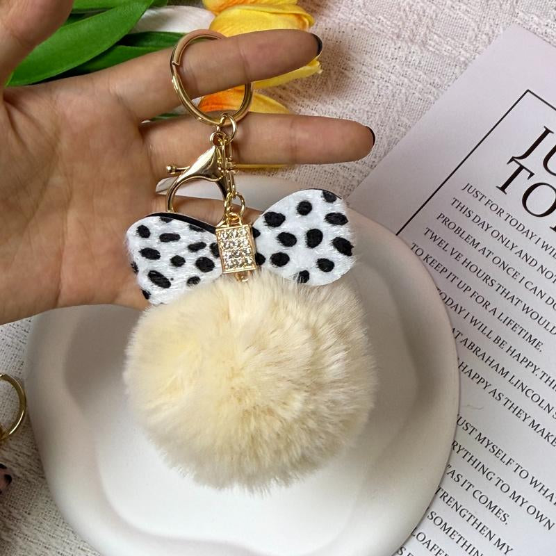 Pompom Plush Bow Keychain - Versatile Accessory for Collection Phone Bag Chains & Charms - Ideal Gift Idea Tiktokshopblackfriday
