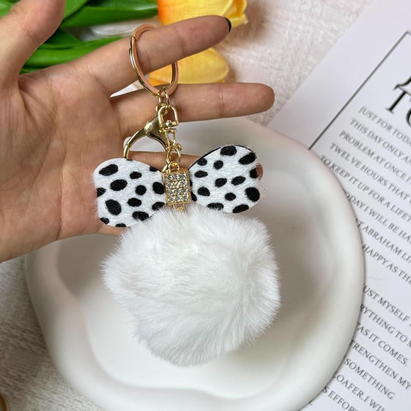Pompom Plush Bow Keychain - Versatile Accessory for Collection Phone Bag Chains & Charms - Ideal Gift Idea Tiktokshopblackfriday